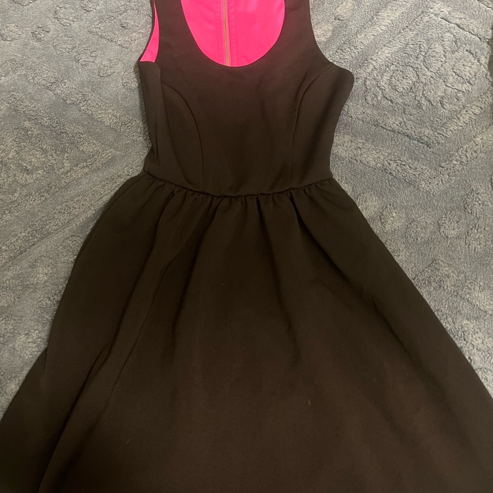 Nanette Lepore Black Dress with Pink Accent